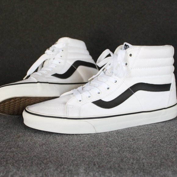 Vans Sk8 Hi Reissue True White Black Canvas, High